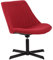 CLP Lounger Granby I 360 Grad Drehbarer Relax Sessel Mit Stoffbezug I Ergonomisches Design Mit Bodenschonern I Polsterstuhl Mit Rückenlehne, Farbe:rot