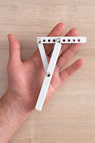 czyz ‘Kinga’ 1 pair (two brackets) Radiator shelf brackets, adjustable height, White