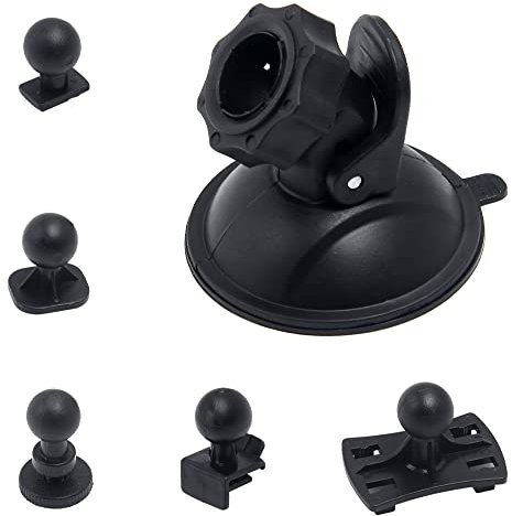 Pilikoll Ventosa para Camaras Coche con Adaptador de 5 Tipos Soporte de Cámara de Tablero de Ventosa Soporte Móvil Coche Parabrisas para Cámaras de Salpicadero, Cámara Dvr, GPS, Cámaras de Acción