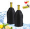 Manicotto refrigeratore per vino con protezione per raffreddamento istantaneo e mantiene la bevanda fredda, mantiene fresca e fredda champagne vino nero (1 pz)
