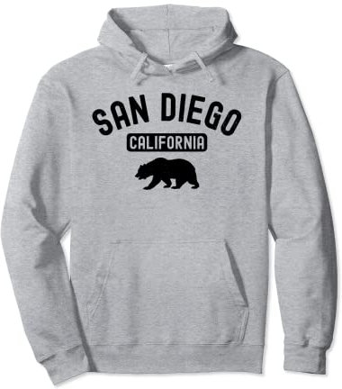 San Diego Kalifornien USA Flagge Vintage Cali Bear San Diego SD Pullover Hoodie
