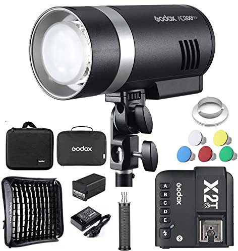 Godox Ad300 Pro 300W Flash Mit 60 cm Softbox Und Godox X2T-S-Trigger 2,4 G 1/8000S HSS 0.01-1.5S Recycle Time 320 Vollkraft 12W Bioror Modelling Led Led Für Kameras Canon Nikon Sony Fuji Usw.
