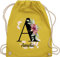 Turnbeutel Rucksack - Buchstabe anpassbar mit Name I Geschenk Initialen - Unisize - Gelb - jga beutel blumen stoffbeutel schule personalisierte buchstaben a turnsack kita tasche