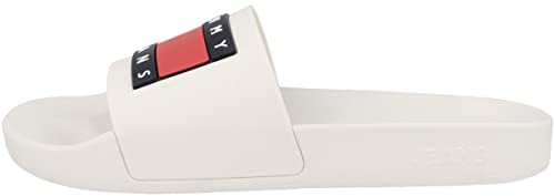 Tommy Jeans Scarpe da Mare Donna Flag Pool Slide Ciabatte, Bianco (Ecru), 37