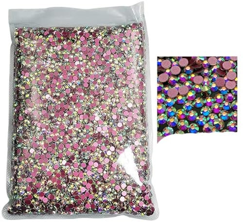 14400 Stück Bulk Crystal Strasssteine Nicht Hotfix SS6 10 16 20 30 Flatback AB Multi Color Glass Nail Art Dekorationen Stone-Pink AB SS8