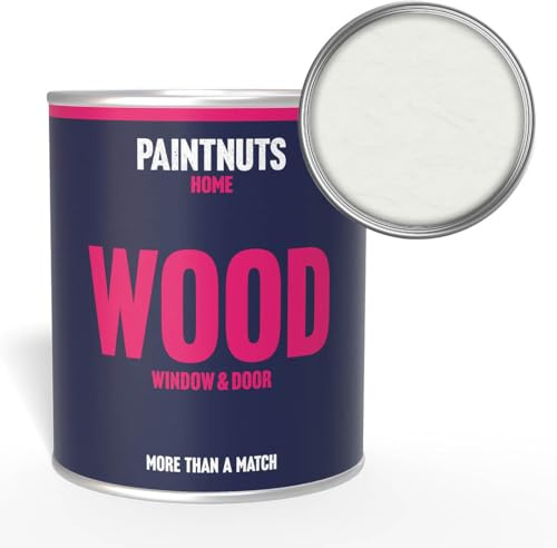 Paintnuts Wood Window & Door Paint - RAL-9003 - SIGNAL WHITE Satin 2.5 Litre Tin