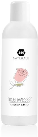 360Naturalis® Rosenwasser 200ml - Gesichtswasser zur Gesichtsreinigung & Gesichtspflege - 100% Natur