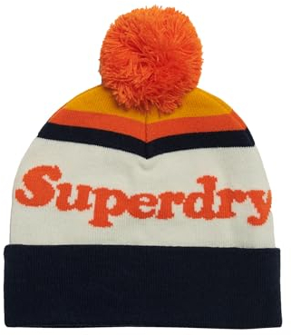 Superdry Damen Beaniemütze mit klassischem Logo Herbstliches Flammengelb 1SIZE