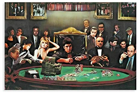 Scarface Filmposter auf Leinwand, Schlafzimmer, Dekoration, Sport, Landschaft, Büro, Raumdekoration, Geschenk, ungerahmt, 30 x 45 cm