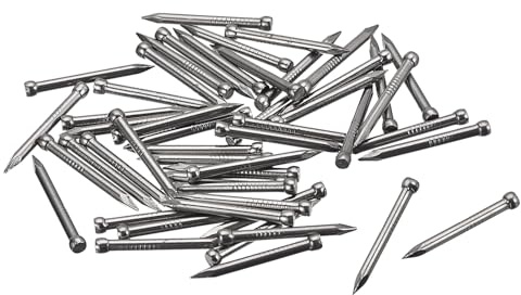 QUARKZMAN 150 Piezas Clavos de Acabado 25mm Herramienta Manual Clavo | sin Cabeza, Acero al Carbono, 1 Pulgada