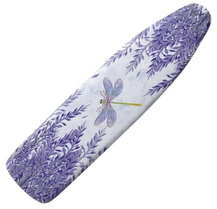 TOADDMOS Dragonfly Purple Ironing Board Cover for Protecting Ironing Board,Easy Fit and Scorch Resistant