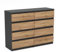 MRBLS Kommode mit 8 Schubladen Sideboard Schubladenschrank Kleiderschrank Modern Möbel mit Schubladen für Ihr Schlafzimmer (Grau Matt - Wotan) – 120 x 92,5 x 33,5 cm (B/H/T)