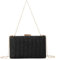 Syrads Sac à bandoulière en paille pour femmes Tissé Plage Embrayage Pailles Sacs de soirée de plage d’été,Noir
