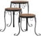 vidaXL Pflanzenständer 3 STK., Blumenständer Mosaik-Design, Blumenhocker für Garten Balkon Terrasse, Blumensäule Dekoständer, Terrakotta Keramik