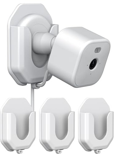 KMOUANTS 3 Pack Blink Mini No Drill No Screws Wall Mount Bracket for Blink Mini /Mini 2 /Outdoor 4 /Indoor Camera Mount Adhesive Bracket for Blink Camera