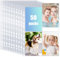 50 Pack 400 Taschen A4 Foto Hüllen für A4 2/3/4 Ringbuch, Transparente Postkartenhüllen, 4 Fächer, Doppelseitiger Taschen Foto Seitenschutz, Top Loading Fotoalbum Nachfüllseiten (10.5 x 15.3 cm)
