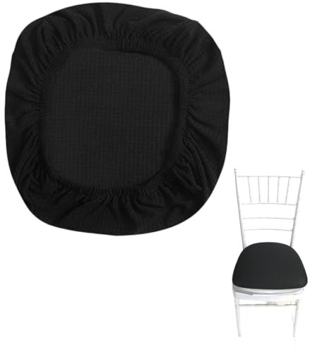UEAVOID Coprisedia Elasticizzato Jacquard Antiscivolo Antipolvere Protezione per Sedie Ufficio Ristorante Matrimonio Cucina Decorazione (Nero)