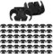 50PCS Auto Bremsleitung Clip Bremsleitung Halter Bremsschlauch Clip Schwarz Kunststoff Bremsleitung Bremsschlaeuche Doppelt Clip Allgemeines Automobilzubehö