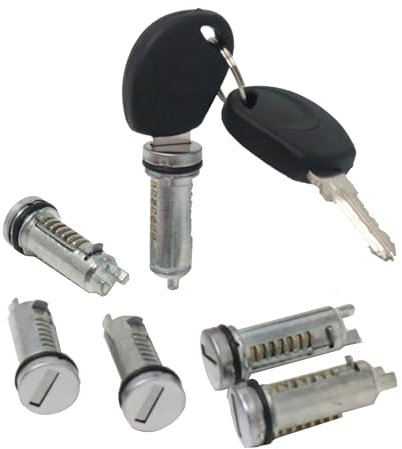 Vinciann Sei Cilindretti nottolini serratura portiere con due chiavi compatibile con codici 2996076 2996075 2992551 2991727 adatto a Daily IV 06-12