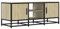 vidaXL Meuble TV chêne Sonoma 100x35x41 cm Bois d'ingénierie et métal, Banc TV, Meuble HiFi, Centre de Divertissement, Buffet TV, Meuble multimédia