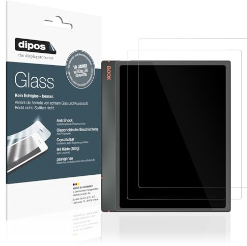 dipos I 2x Displayschutz 9H klar kompatibel mit Onyx Boox Note Air3 C Schutzfolie Anti-Shock Folie
