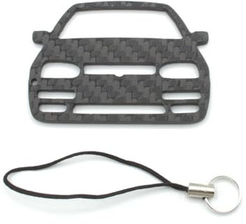 BlackStuff Porte-clés en fibre de carbone avec cordon compatible avec Golf GTI Mk3 1991-1997 CF-850, Noir, S, Noir , S
