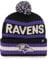 '47 NFL Baltimore Ravens Unisex Bering Bobble Winter Hat, Team Logo, Farbe Schwarz