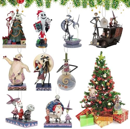 9 Pcs Christmas Decorations,2024 2D Flat Christmas Tree Decorations,Funny Christmas Decorations Xmas Ornaments Christmas Tree Ornaments,Christmas Ornament for Holiday and Car Interior