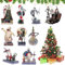 9 Pcs Christmas Decorations,2024 2D Flat Christmas Tree Decorations,Funny Christmas Decorations Xmas Ornaments Christmas Tree Ornaments,Christmas Ornament for Holiday and Car Interior