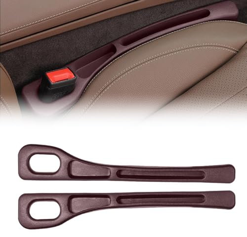 2er Autositz Lückenfüller für Seat Ibiza IV 6J Hatchback 2008/03-2019/12, Autositz Gap Plug Autositz Zubehör Autositz Organizer Auto Gadgets Innenraum,Brown