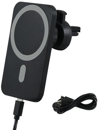 15W Car Phone Holder Wireless Charger, Compatible With Magsafe Car Mount, Magnetic Wireless Car Charger Mount for iPhone 16/16 Pro/15/14/13/12/12