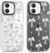 Foonary 2 Pack Transparent Love Bow Print Phone Case for iPhone 11 6.1,Soft Silicone with Design Aesthetics Clear Pattern Cases,Shockproof Bumper Protector Cover,Girls Women for iPhone 11