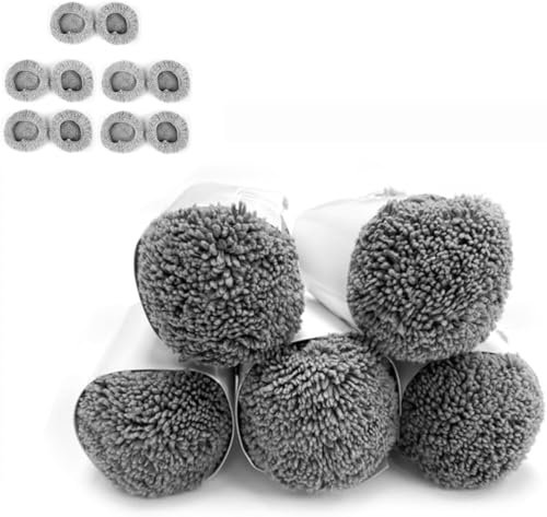 HUTT DDC55/DDC56/DDC56/C65 Mopas de Repuesto para Robot de Limpieza de Ventanas, Accesorios Lavables, 5 mopas Dobles