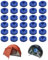 EUYKQNOI oeillet pour bache oeillets pour baches Ensemble d'oeillets en Plastique 30 pièces Œillets Bleus pour Bâches Oeillets Plastique Bâche 27x27x10 mm Œillet de Bâche Auto Bloquants en Plastique