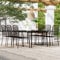 LLEZKBR Gartenmöbel-Set, 7-teilig, Schwarz