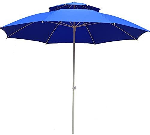 HUIBBGO Parasol de Jardin, Parasol Double de 2,5 m, Parasol d'extérieur, Balcon, Cour, Plage