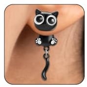 Evadollina Katzen Ohrringe, 1 Paar Ohrringe Katze, Cute Earring, Weihnachten Für Frauen, Männer, Kollegen, Freunde, Studenten