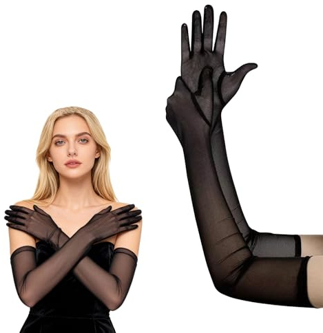 GIUSOBG 54CM/55CM Lange Handschuhe für Frauen Männer Verlängertes | Sexy Damen Leather Gloves Wetlook-Handschuhe Lackleder Elegante Abendhandschuhe Geeignet für Abendpartys, Tänze, Rollenspiele