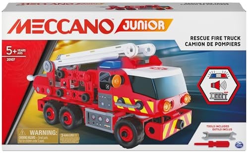 MECCANO Rettungs-Löschfahrzeug für Kinder ab 5 Jahren, Grau