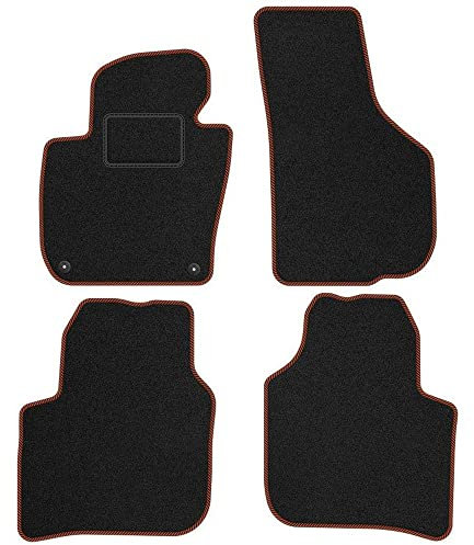MOTOS Standard Velours-Fußmatten passend für Skoda Superb II 2008-2015 2 Dübelbefestigungen - Standard, Gewebt, Braun fußmatten auto - Erleben Sie neuen Fahrkomfort mit einem Automatten Satz für Ihr A