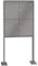 RENZ / RS2000 / 4er Freistehende Briefkastenanlage Standbriefkasten/RAL-Farbe 9007 Volumen 23 L/mit Fußplatten/Dein-Briefkasten.de