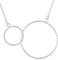 ABBY LEE Frauen Damen-Halskette Anhänger Kreis Ring 30mm rund im Ring 15mm gebürstet mit Kette 45cm Sterling Silber 925