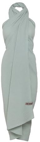 Knit Factory - Liv Pareo/XL Schal - Strandtuch, XXL Schal und Pareo in einem - Multifunktionales Musselintuch - Sommer handtuchkleid - Damen Pareo aus 100% Bio-Baumwolle - Vintage Green
