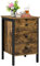 Yaheetech 3-Drawer Bedside Table, Wooden Nightstand Storage Unit, Bedside Cabinet with Metal Frame, Sofa End Side Table for Living Room/Bedroom/Small Space, Rustic Brown