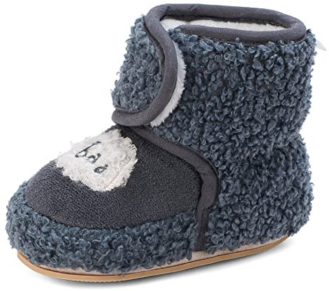 MASOCIO Stivaletti Neonato Invernali Babbucce Neonata Inverno Stivali Scarpe Pantofole Scarpine Primi Passi Bambino Bimbo Taglia 20 12-18 Mesi Blu Navy