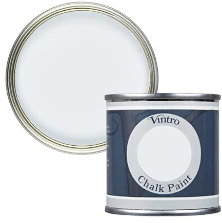 Vintro Paint | Light Blue Chalk Paint | Furniture Paint | Shabby Chic | Ultra Matt Finish | 125ml (125ml, Beau Blue - Light Blue)