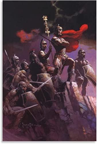 UDERUI Frank Frazetta Poster Sieben Römer Fantasie Wandkunst Frank Frazetta Leinwandgemälde für Wohnkultur Bild 50x70cm Ungerahmt