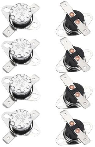 QUARKZMAN 5 Stück KSD301 Thermoschalter 5°C Normalerweise Geschlossen 250V 10A Thermostat Snap-Disc Temperaturschalter für Mikrowellen, Backöfen, Kaffeemaschinen, Bakelit-Material