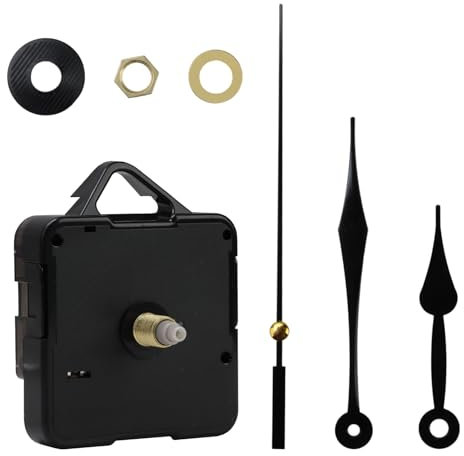 Silent Quartz Clock Mechanism Movement Kits Long and Short Shaft DIY Wall Clock Mechanism Parts Battery Powered Motor Replacement for Repair Home Hotel Restaurant Office Classroom (Peach Heart Black)