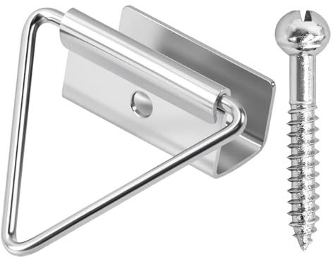 25 Pack PL 14656 Window Screen Bottom Latches Replacement for Prime-Line Bottom Clips, Window Screen Retainer Clips with Ball-Head Screws, Window Screen Pull Tabs 7/16'' Mill Finish